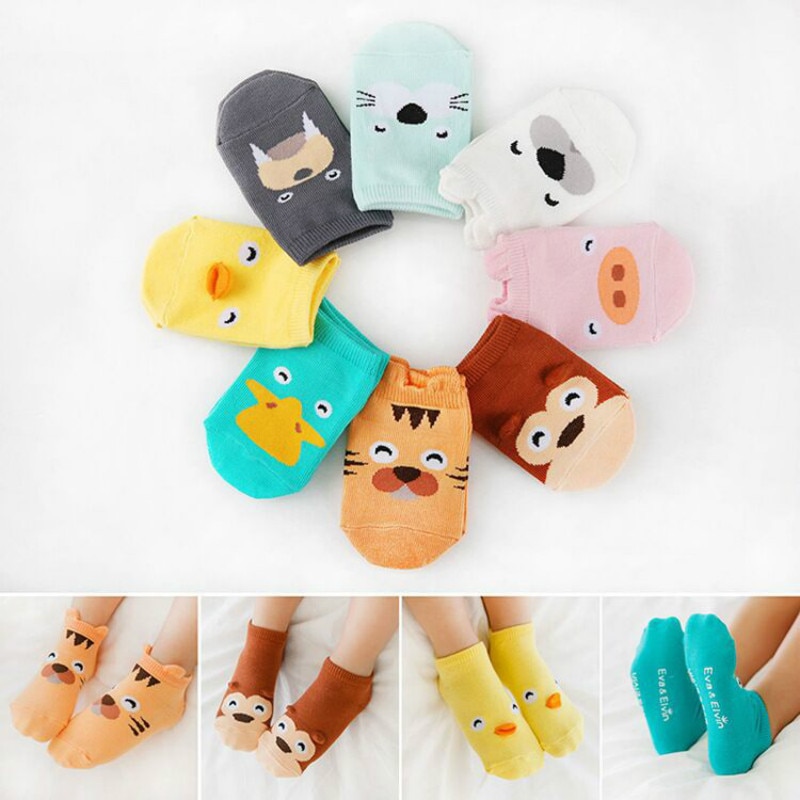 4 Paren/partij Antislip Mat Sokken Baby Sokken Zomer Ademend Katoen Baby Sokken Kinderen Kids Jongens Meisjes Korte Sok 0-4 Jaar