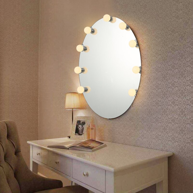 LED 12V Makeup Mirror Light Bulb Hollywood Vanity Lights Stepless Dimmable Wall Lamp 6 10 Bulbs Kit for Dressing Table