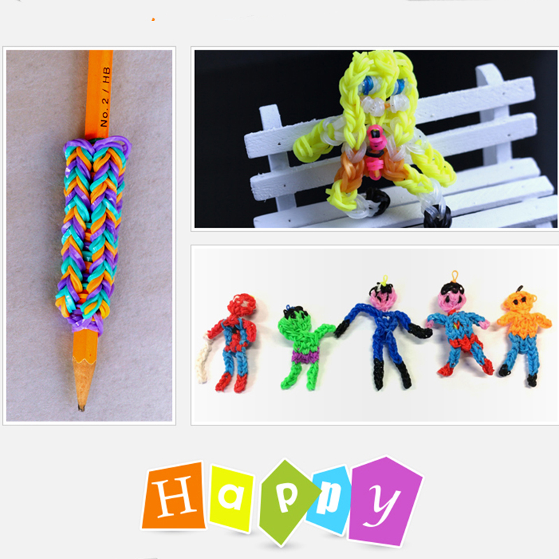 Rubber Rainboow Loom Bands Meisje voor Kinderen Elastische Band voor Weven Vetersluiting Armbanden Speelgoed voor DIY Christmas