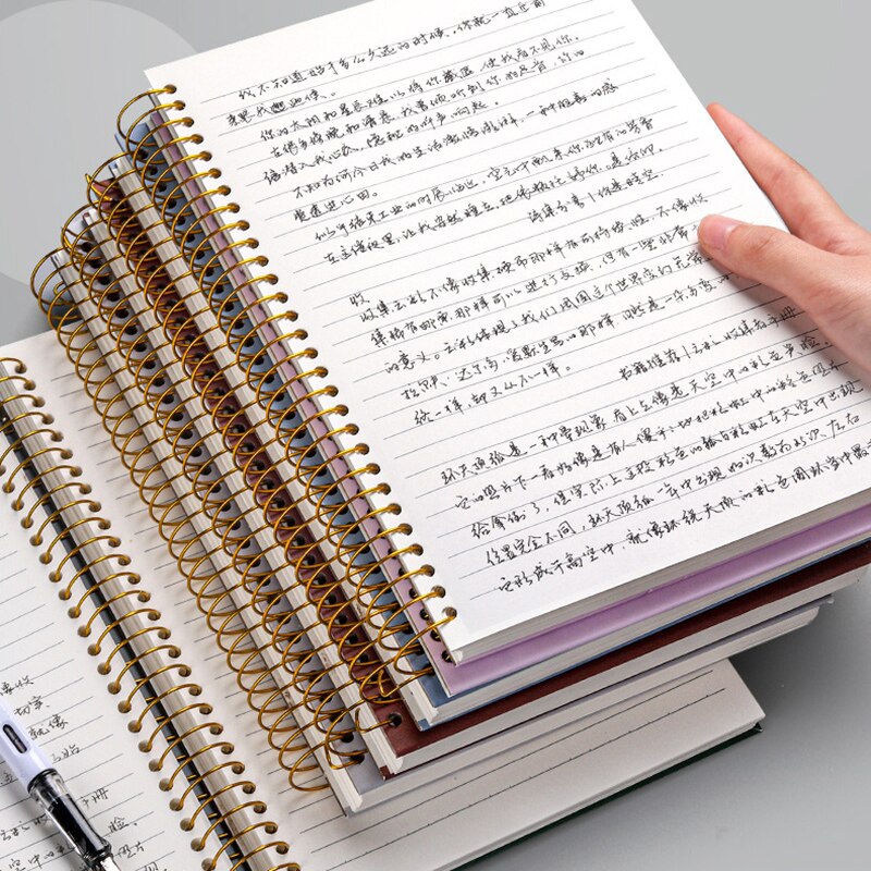 A4 super tykke 300 sider spiral spiral notatbok journal student dagbok notatblokk ukeplan bøker kontor skrivesaker skolerekvisita