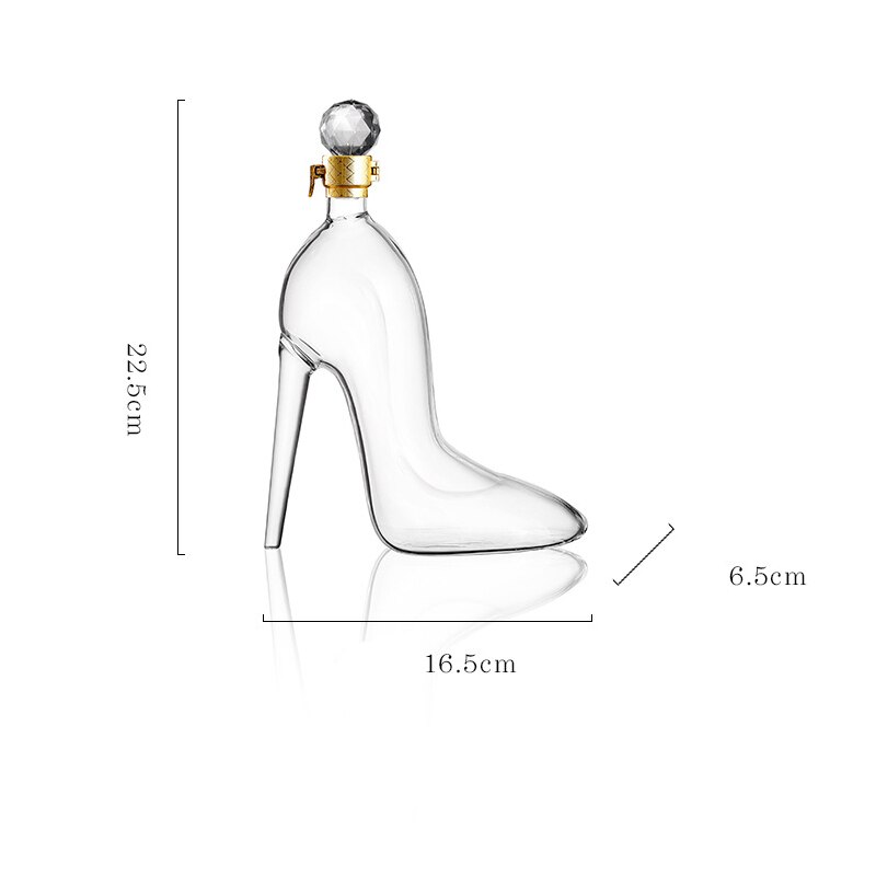 Wine Bottle Glass Wine Container Vodka Wine Container High Heels Decanter: Small
