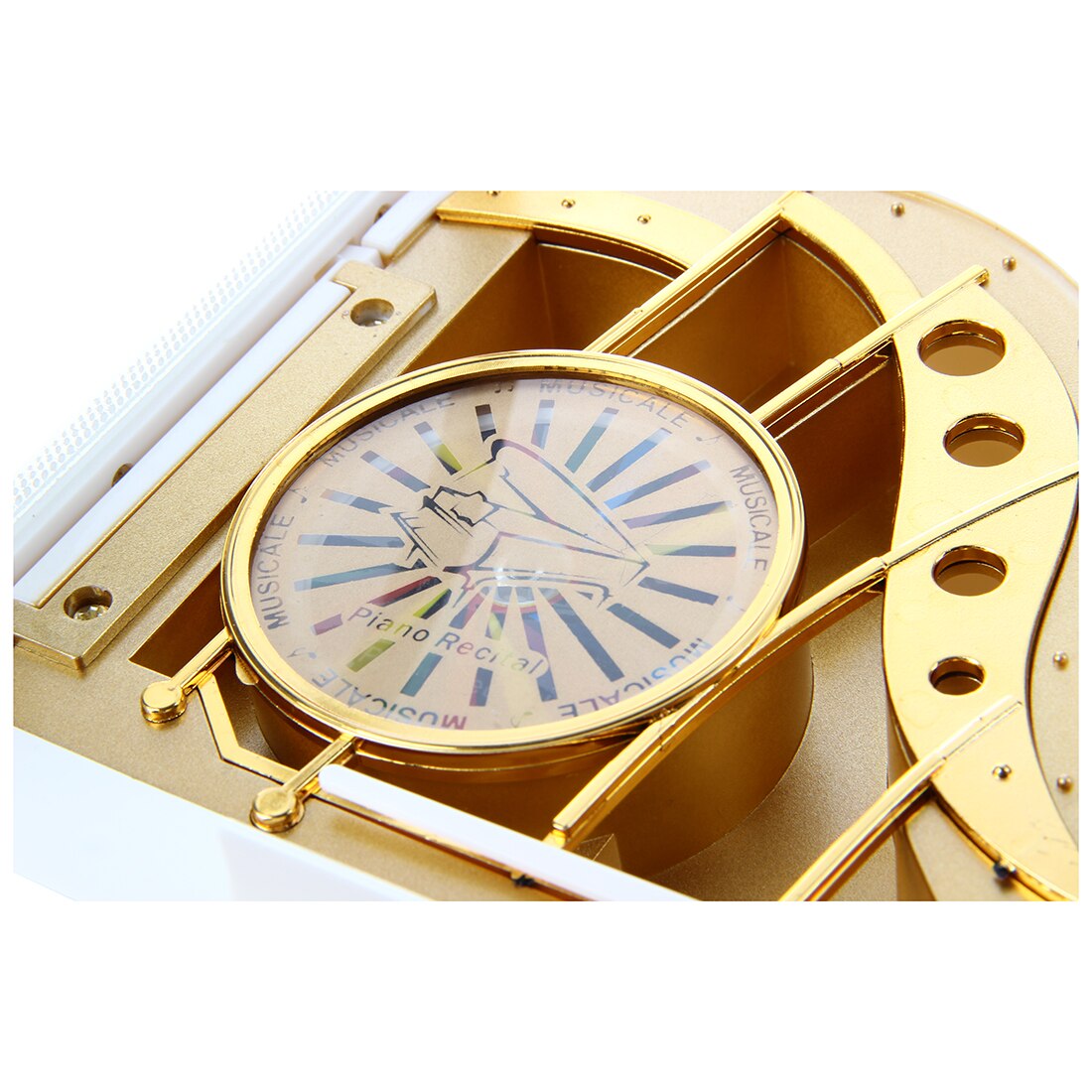 Carillon Music Box Music Box Grand Piano white Ballerina