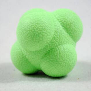 Pelota de reacción Hexagonal de 5,5 cm, pelota de silicona para el reflejo de la coordinación y agilidad, pelota de entrenamiento deportivo, entrenador de tenis de mesa: Verde
