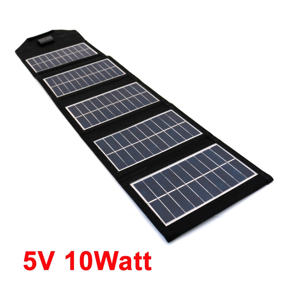 Polycrystalline Folding Foldable Portable 5V Solar Charger 15W Waterproof Charge Bag Sun Power Bank for Phone Battery USB Port: 5V 10W