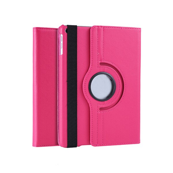 Étui pour ipad 2 3 4 modèle  a1458 1459 a1460 couverture, housse de veille automatique pour apple ipad 2 3 4 libération étui rotatif à 360 degrés + stylet: Rose rouge