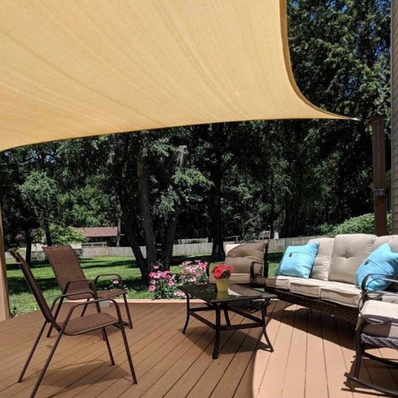 Anti-UV square Triangle Sun Shelter Awning Pool garden Patio Shade Tent Waterproof Sail Sunshade Tarp For Outdoor Camping