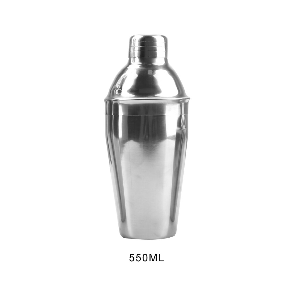 Stainless Steel Cocktail Shaker Party Bar Tools 250/350/550/750ml Boston Martini Cocktail Wine Mixer 1PC: 550ML