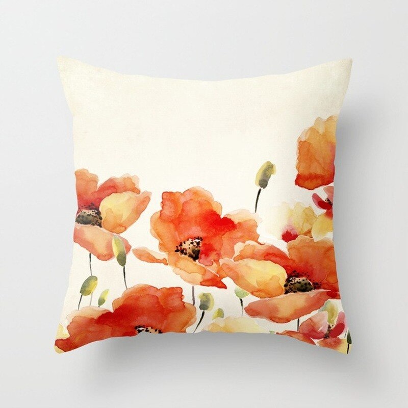 Bloemen planten serie decoratieve kussenhoes kussen kussensloop polyester 45*45 sierkussen woondecoratie kussensloop