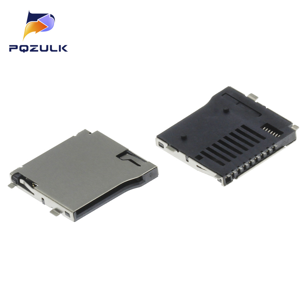 Conectores de ranura para tarjeta Micro SD de 9 pines, Flash en T, tamaño de estilo común, 14x15mm, cubierta de tarjeta TF, ranura para tarjeta autoadhesiva emergente