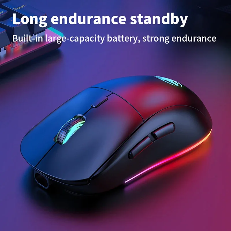 Eweadn g301 2,4g drahtlose Bluetooth-RGB leichte Maus 3200dpi ergonomisches für Esport-Spielen-Notizbuch-Gamer-Zubehör