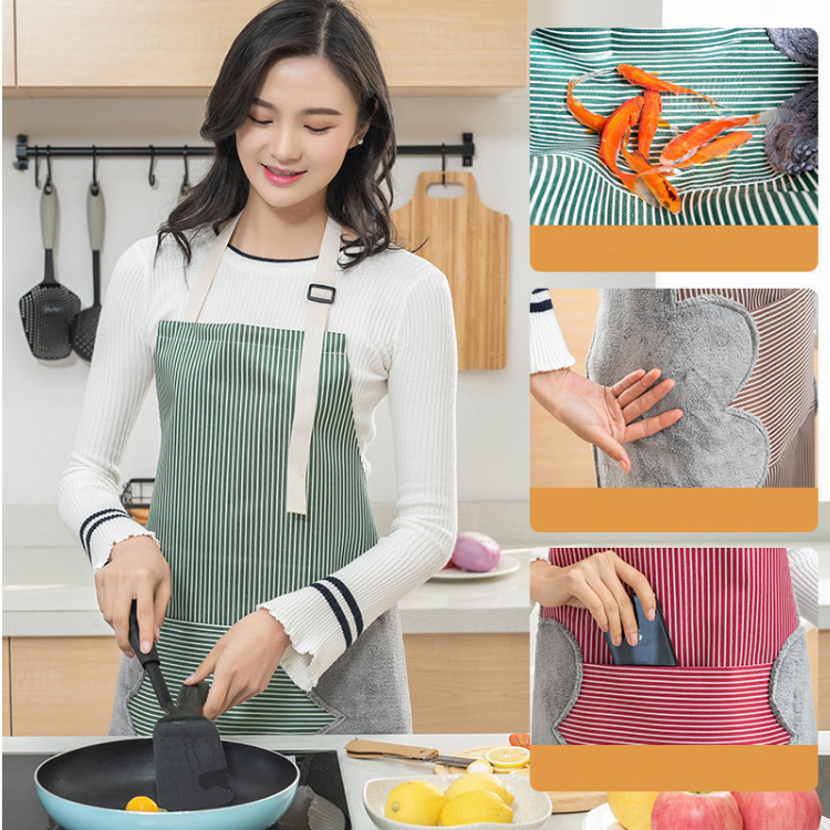 AYEVIN mano seca delantal de cocina limpieza ayudante accesorios ingeniosos delantal impermeable tamaño ajustable