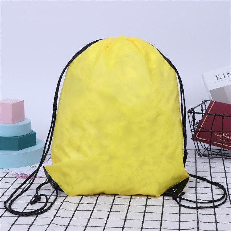2022 Draagbare Sporttas Dikker Trekkoord Riem Riding Backpack Gym Koord Schoenen Bag Kleding Rugzakken Waterdicht: Yellow