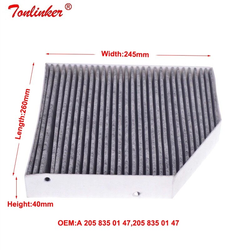 Cabin Filter 2 Pcs For Mercedes Benz C-CLASS W205 A205 C205 S205 Model Built in External Air Conditioning Filter Set