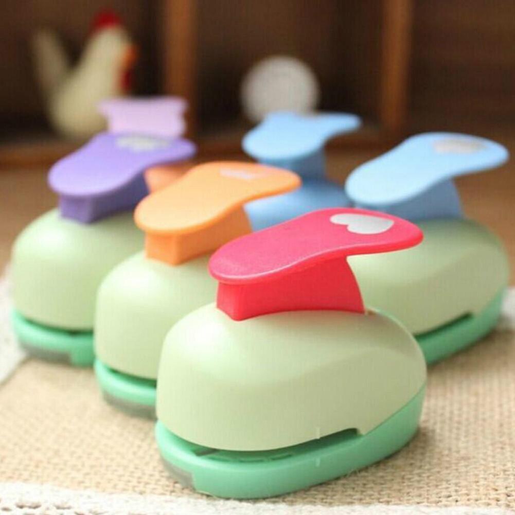 Kid Craft DIY Scrapbook Cards Making Paper Shaper Mini Hole Punch Cutter Toy