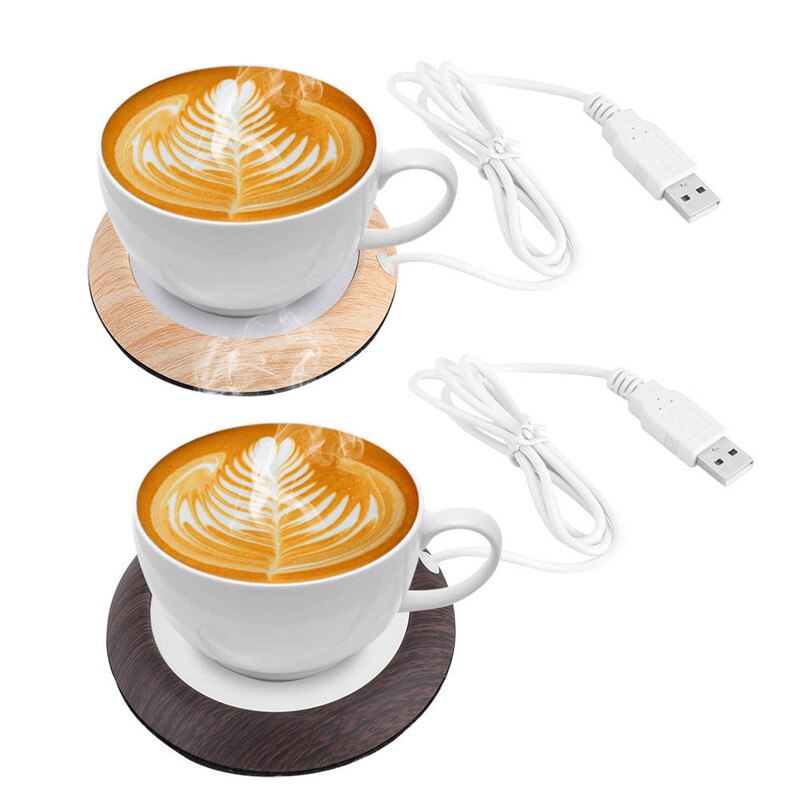 Usb kaffemugg kopp varmare för hemmakontor mjölk te vatten uppvärmning pad 2 konstant temperaturer valfri auto-off muggar dalbana