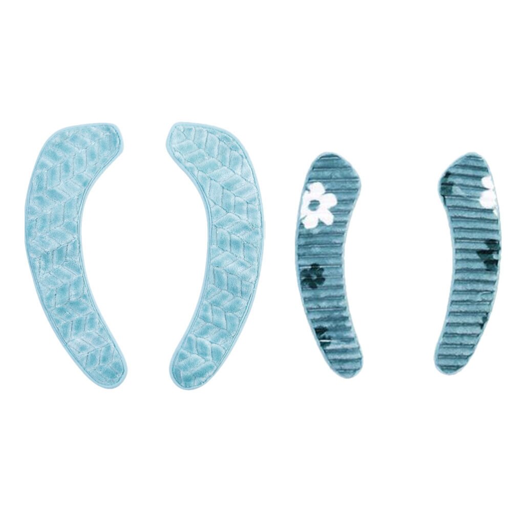 2 Pairs Zachte Toiletbril Pad Wc Ringen Glad Wc Cover (Blauw Maat S + L): Default Title