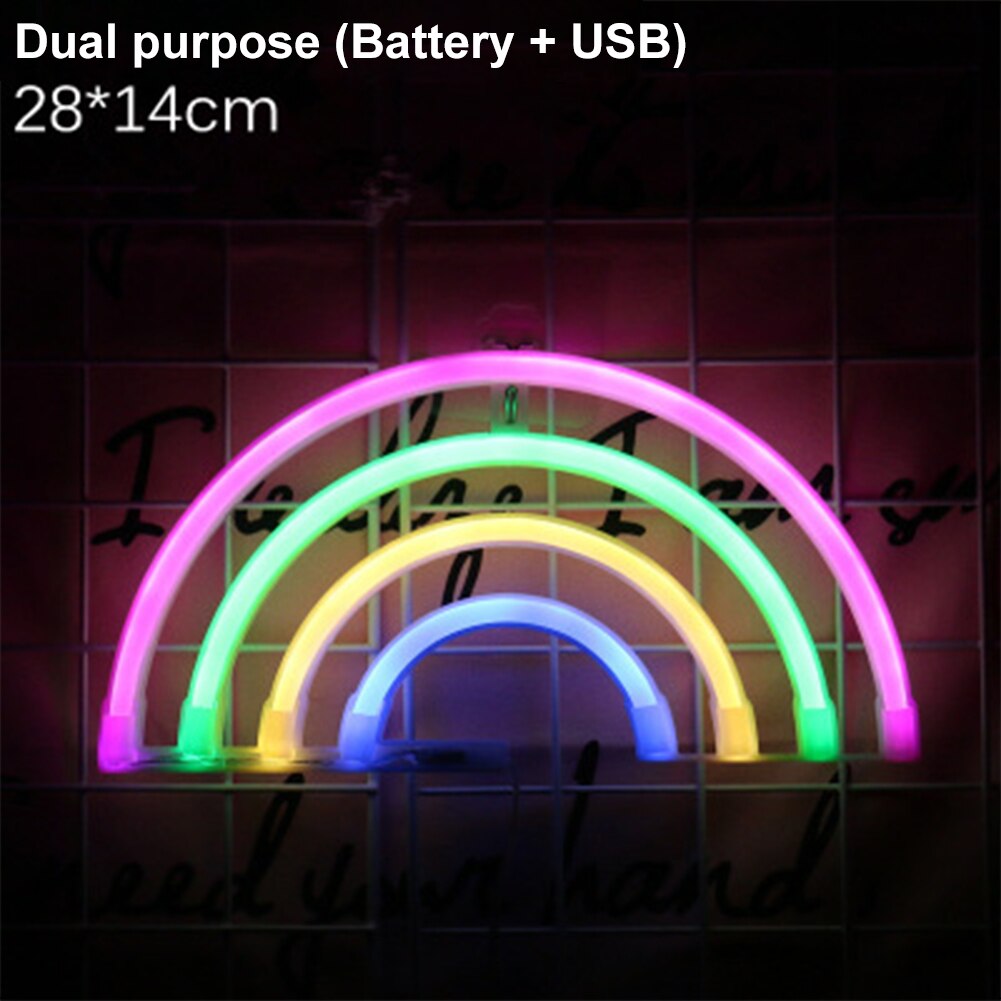 Led Neon Licht Kleurrijke Regenboog Neon Teken Voor Kamer Home Party Bruiloft Decoratie Xmas Neon Lamp Muur Decor Kerst: B