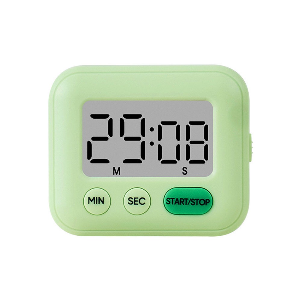 Digital LCD kitchen timer with on/off switch, mute and loud alarm, 24-hour clock, children, teachers, kitchen: Blue