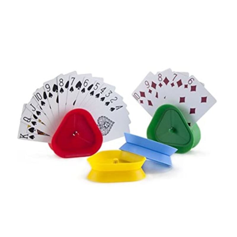 4pcs/set Triangle Shaped Hands-Free Playing Card Holder Board Game Poker Seat