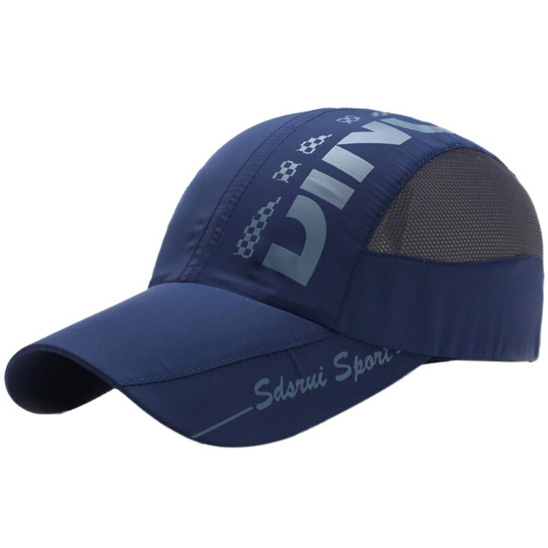 Quick Dry Summer Baseball Caps With Shining Fabric Hat For Men Women Casual Fall hat: Deep Blue