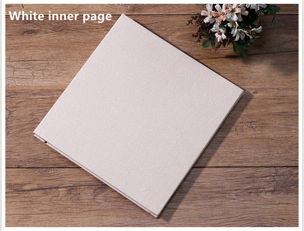 Linnen Zelfklevende Film Diy Goedkope Fotoalbum Bruiloft Album Retro Familie Grote Capaciteit Fotoalbum Handgemaakte creatieve Gaven: E