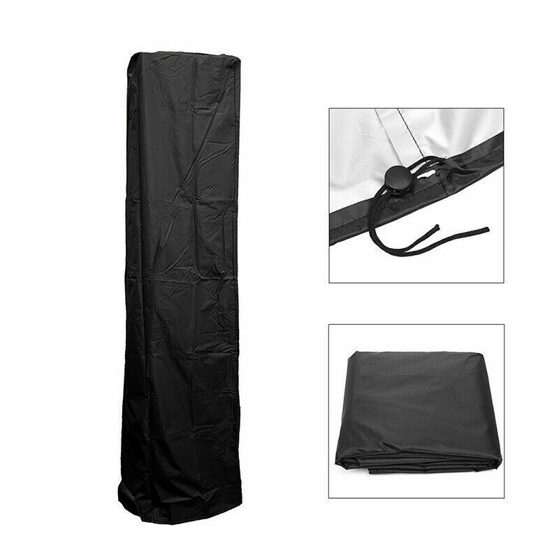Housse de protection imperméable et anti-poussière pour chauffage de terrasse à gaz, protection contre la poussière pour chauffage de jardin extérieur, tissu oxford, auvent de chauffage 221 x 53 x 61cm