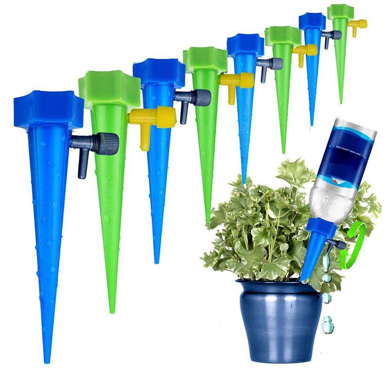 Automatische Watering Spike Irrigatie Druppelaar Plant Self Watering Verstelbare Stake Water-Dropper Met Schakelaar Regelklep