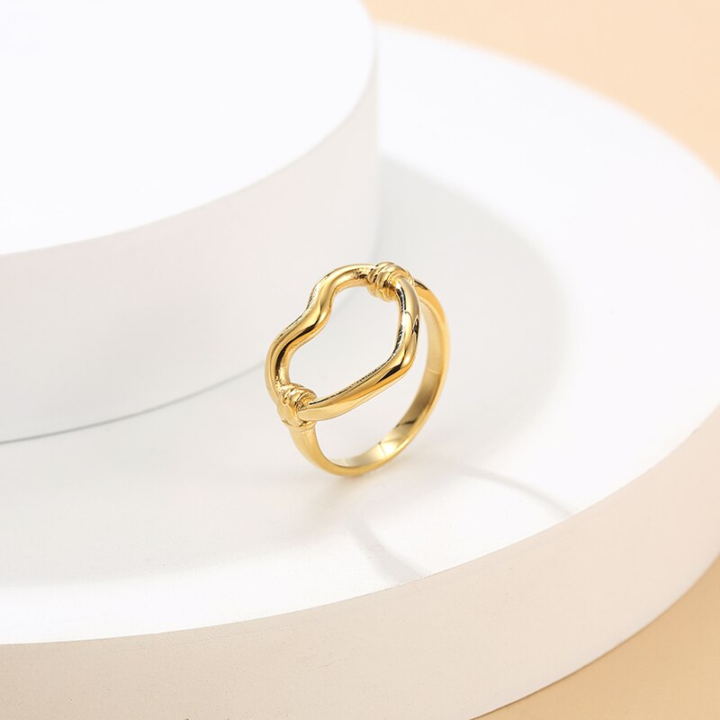 Anello a catena in acciaio inossidabile giapponese anello da donna coreano morbido anello da dito indice personalizzato rosso