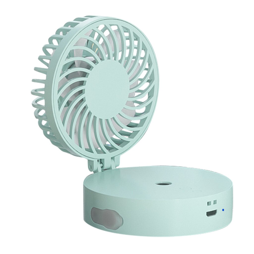 2 In 1 Mini Usb Draagbare Luchtbevochtiger Auto Air Fan Diffuser Verstuiver Luchtbevochtiger Fan Draagbare Usb Luchtbevochtiger Mini Ventilator # G30: green