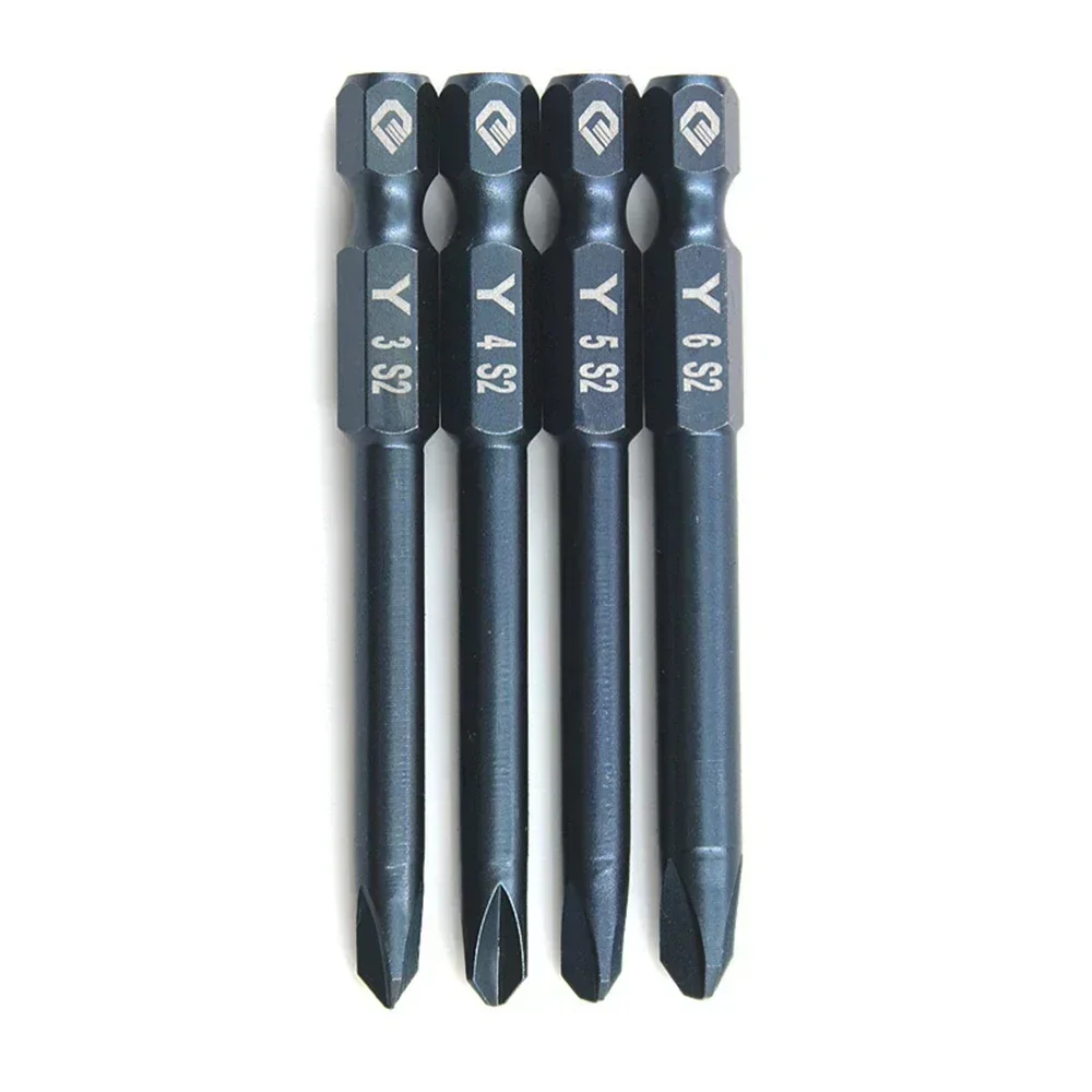 4Pcs Schroevendraaier Bit Set 65Mm Tri-Wing Elektrische Drivers Magnetische Y Tip Hoofd Y3 Y4 Y5 Y6 boor