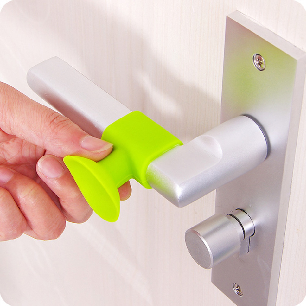 De silicona de cerradura de puerta almohadilla protectora puerta HandleSuction tipo de taza de la puerta del Gabinete de HandleSilicone Anti-colisión de la puerta almohadilla protectora