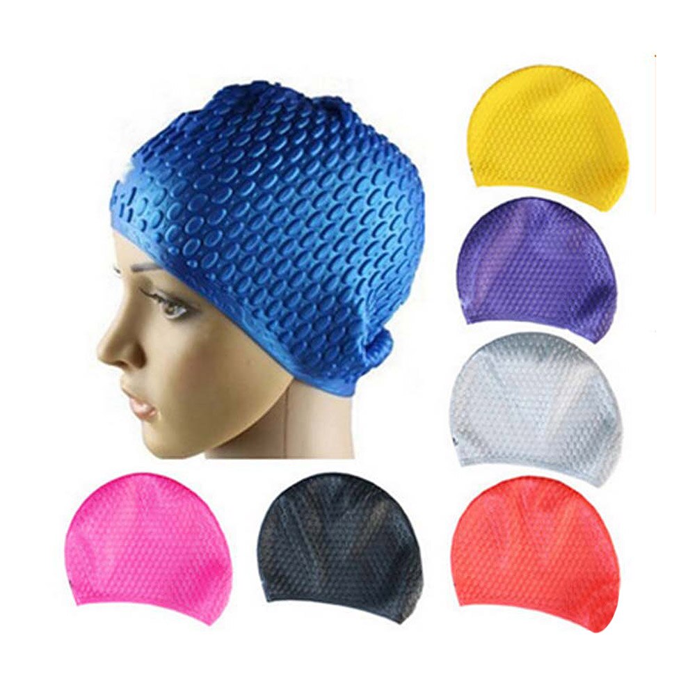 1pc Swimming Cap Useful Durable Practical Long Hair Ear Protection Swim Caps for Female Ladies Women