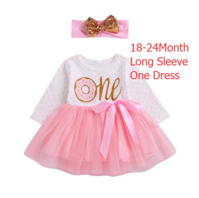 1st 2nd 3rd Third Birthday Donut Polka Dot Dress Girls Toddler Outfits Tutu Dresses Princess Party Dress: 8