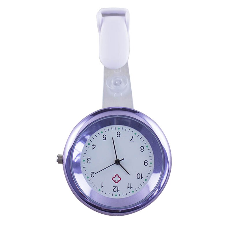 Nurse Watch Brooch Silicone Clip Infection Control Nurse Doctor Paramedic Brooch Fob Watch FS99: Purple 