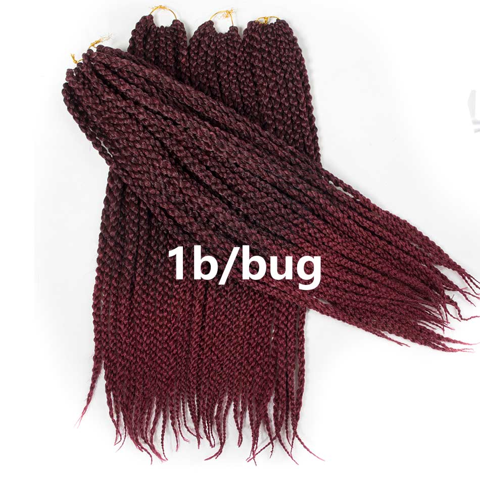Qp Hair 3D Cubic Twist Crochet Braids Ombre 22" 120g/pack Ombre Crochet Braid Hair Extensions synthetic High Temperature Hair: T1B/Burgundy