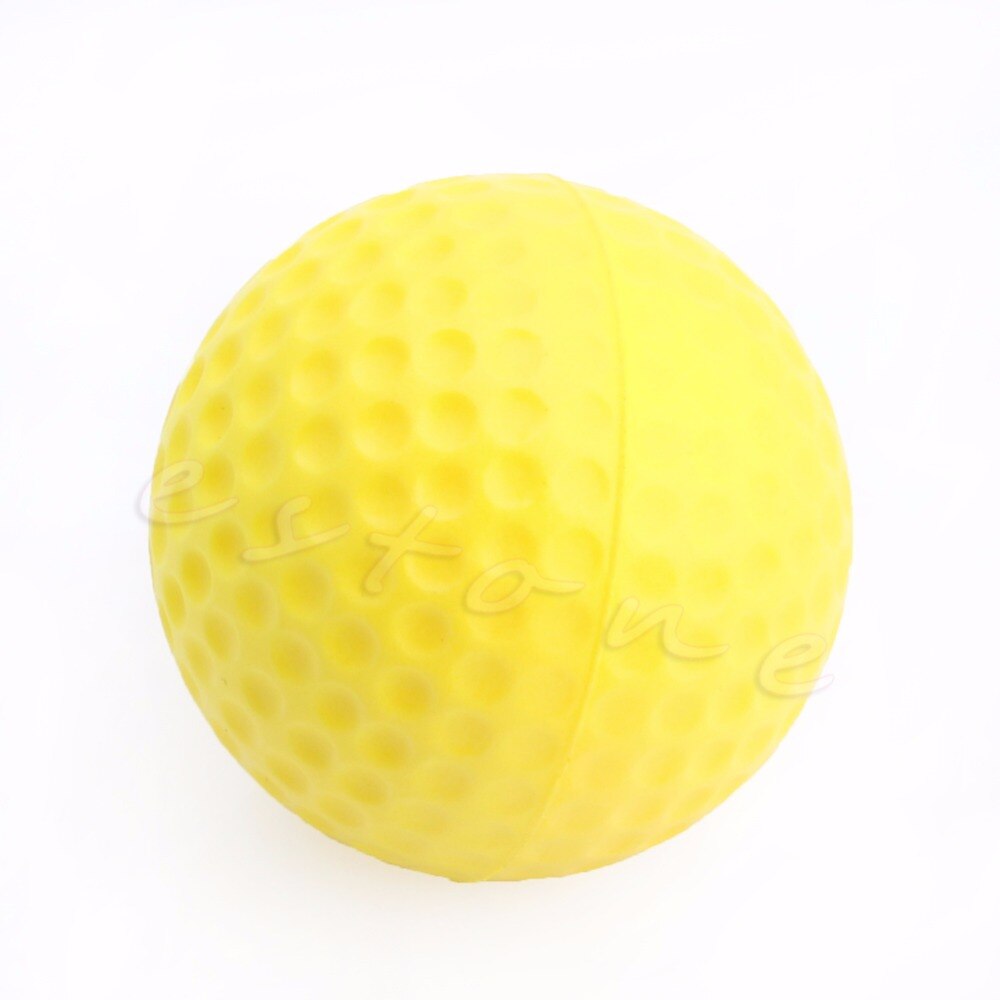 10Pcs Pu Foam Golfballen Geel Spons Elastische Indoor Outdoor Praktijk Training