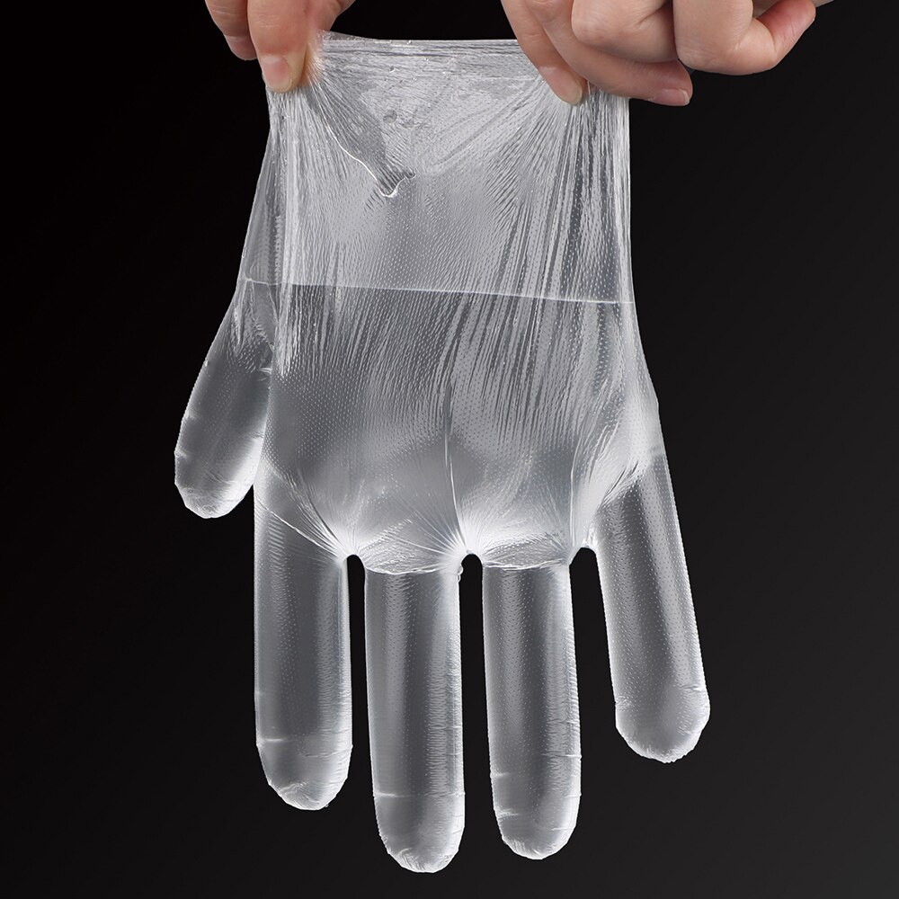 100pcs/Set Plastic Gloves Food Grade Plastic Disposable Gloves Eco-friendly for Restaurant Kitchen BBQ Food Gloves