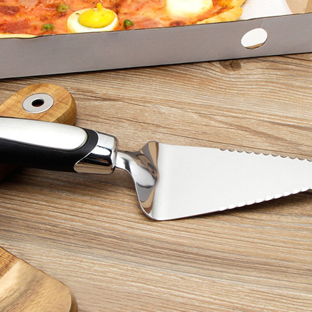 Stainless Steel Pizza Food Spatula Cake Server Baking Tool Cheese Pizza Serving Spatula Scraper With PP Handle