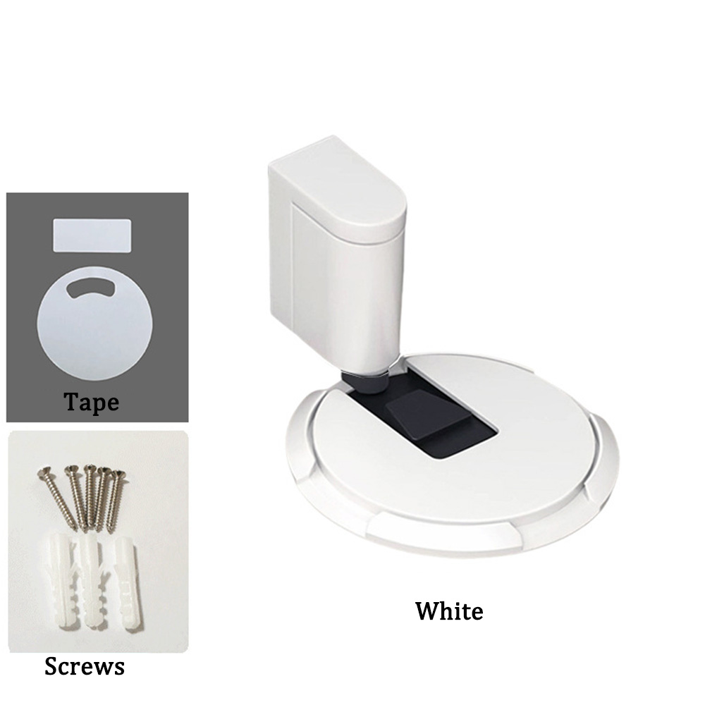 Heavy Duty Magnetic Door Stopper Zinc Alloy Mechanical Doorstop Adjustable Door Holder Non-punch Sticker Furniture Door Hardware: Brown