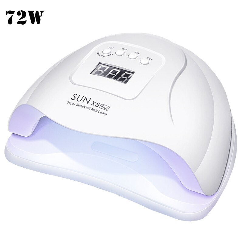 Sun X5max X5plus Nail UV Lamp Gel Polish Dryer UV Curing Light Manicure Pedicure Lamps Nail LED Lamp: White 72W X5Plus / EU