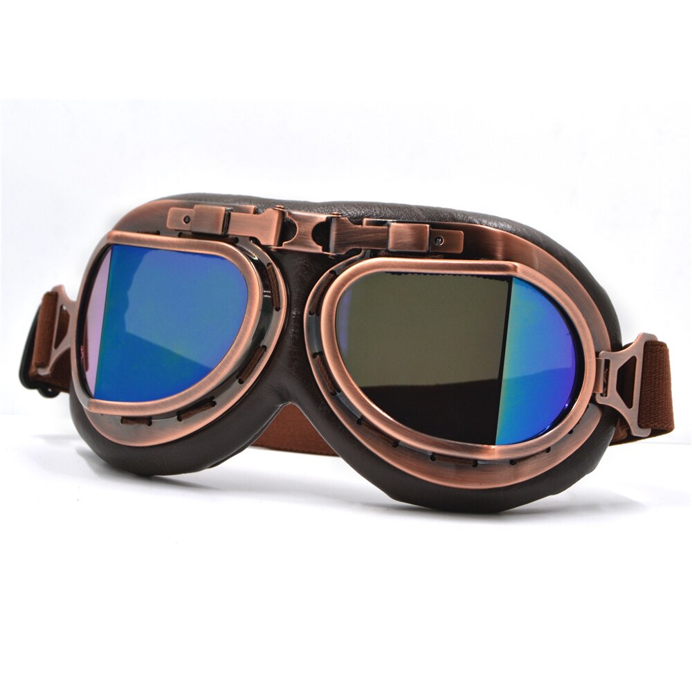 Gafas Retro para motocicleta, lentes clásicas Vintage para Motocross, Harley, piloto, Steampunk, ATV, casco de cobre: Model 4