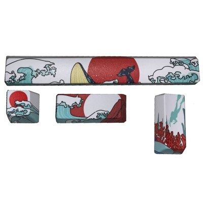 108 nøgle japan japansk rod font tastatur farvestof sublimation pbt oem coral sea keycap til ikbc cherry mx annie mekanisk tastatur: 4 store nøgleknapper