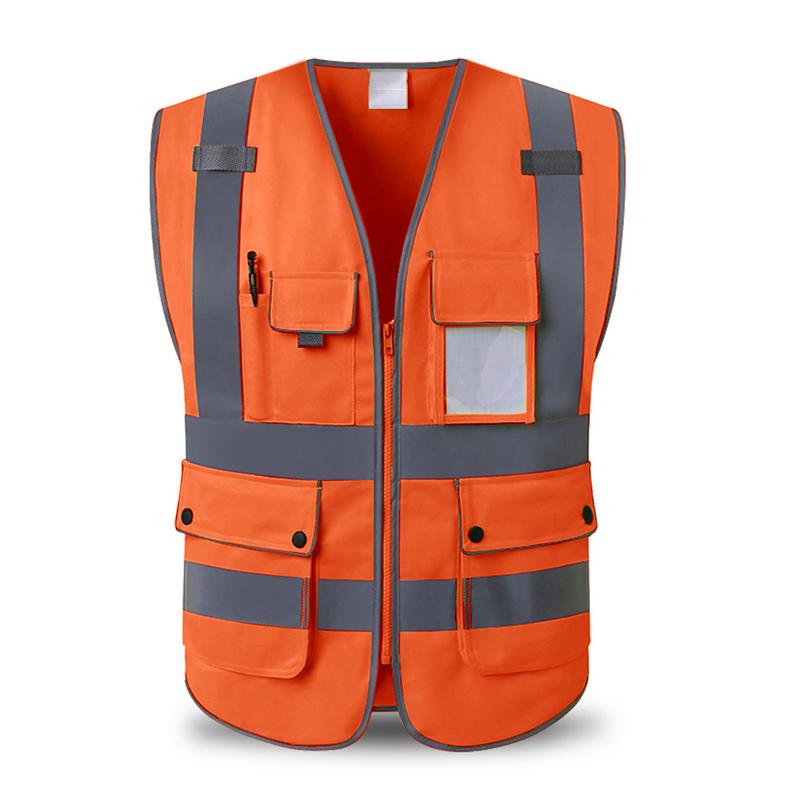Reflecterende Vest Bouw Techniek Veiligheid Kleding Beschermende Verkeer Waarschuwing Groen Fluorescerend Auto Jas Veiligheid Vest