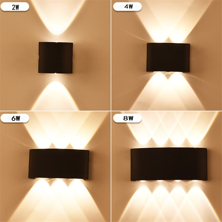 Led utomhus vägglampa balkong vägglampa gång innergård modern minimalistisk sovrum vardagsrum led utomhus ljus nr -11