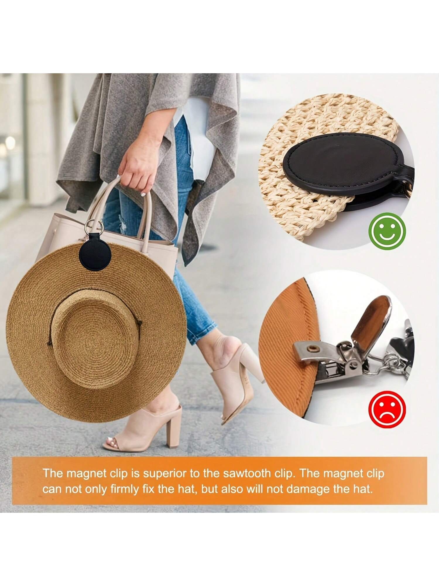 Travel Portable Hat Clip, Lightweight Simple Magnetic Hat Clip, Practical Convenient Travel Accessories