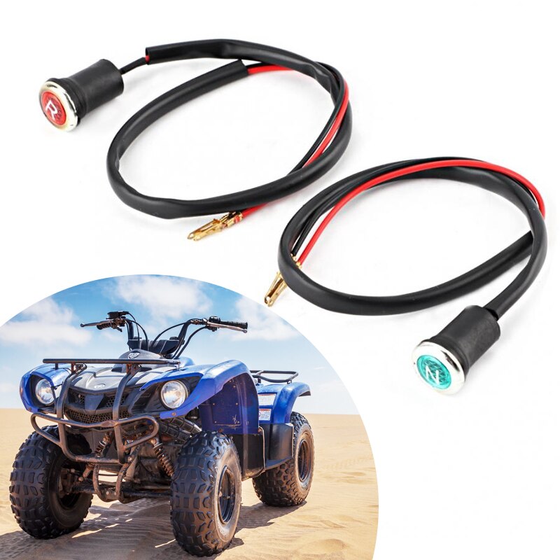 2 Pcs ATV Reverse &amp; Neutral Light Indicator For 90/110/125/150/200/250/300cc ATV Quad Sunl/Taotao/Eagle/Loncin Etc DC 12V