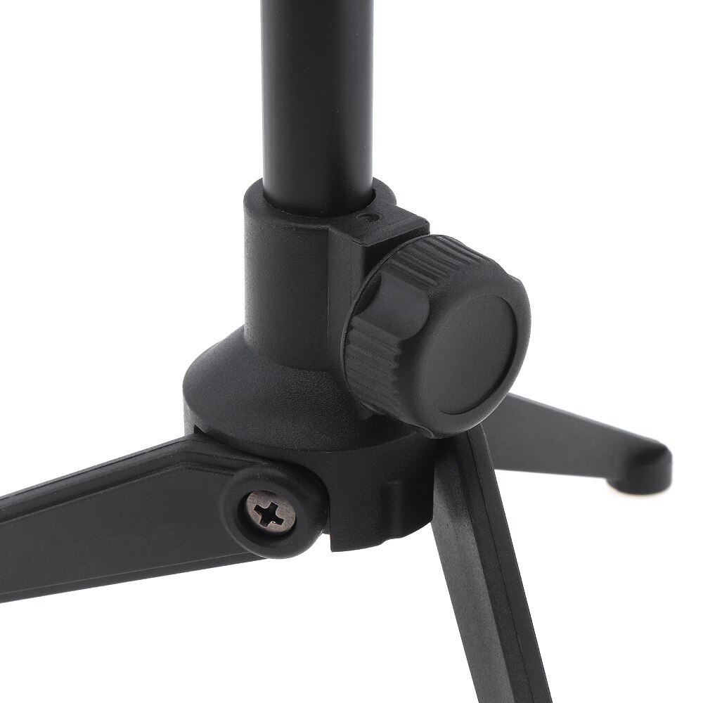 Portable Table Recording Microphone Holder Compact Microphone Tripod Stand Three-Legged Holder with Clamp 180° Rotation Angle