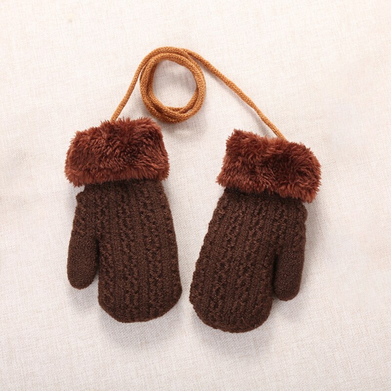Mitones de lana para niños, manoplas de punto para niños de 1 a 4 años, guantes cálidos para bebés