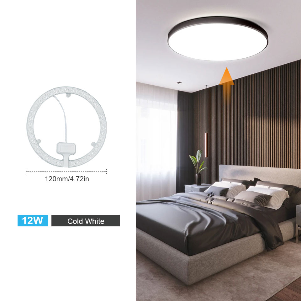 12W 18W 24W 36W LED anillo PANEL círculo luz SMD LED tablero de techo redondo tablero de lámpara circular AC 220V luz LED: Azul