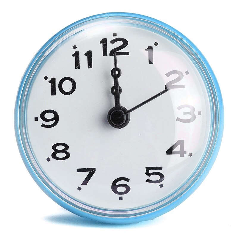 ! badkamer Keuken Waterdichte Douche Muur mini Klok Horloge Zuignap Batterij Operated Woonkamer Moderne: Blauw